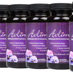 Hormone Balance & Menopause | Relief from Mood Swings, Hot Flashes, Night Sweats & Irritability - Isoflavones, Black Cohosh, Raspberry, Valerian, Sage, Red Clover, Lemon Balm - 60 Count (6)