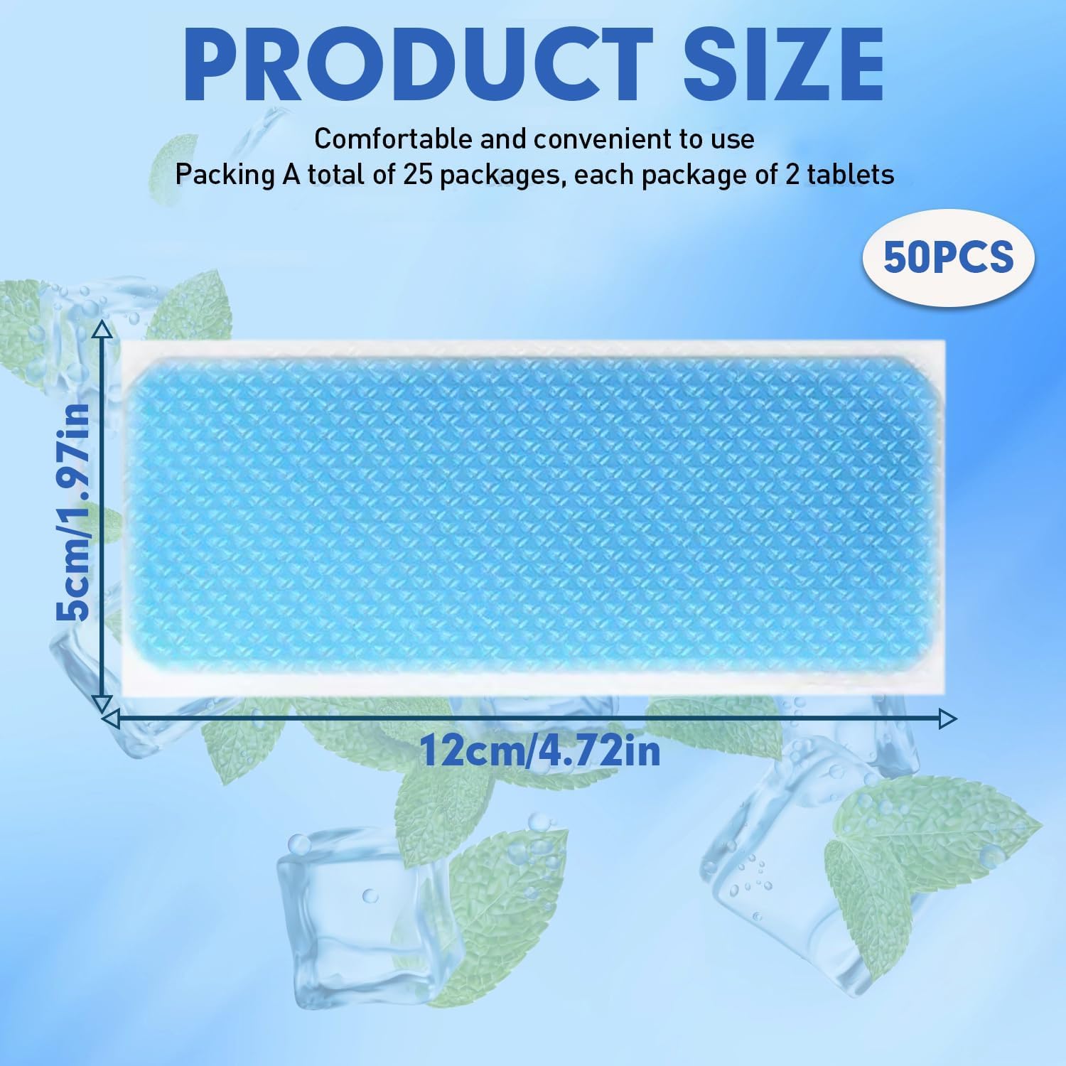 40 Sheets Cooling Patches, Cooling Gel Patches, Summer Hydrogel Cooling Patches for Forehead Hot Weather Cooling Comfort Soft on Skin, Long-Lasting Cool Pack for Portable Travel & Outdoor Activities - Image 2