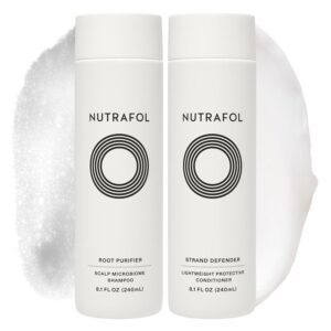 Nutrafol Shampoo and Conditioner, Cleanse and Protect Hair and Scalp, Improves Hair Volume, Strength and Texture, Physician-formulated for Thinning Hair, Color Safe - 8.1 Fl Oz Bottle