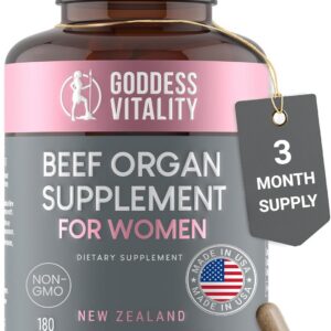 Beef Organ Supplement for Women | Supports Hormone Balance | Ovary, Uterus & Reproductive Nourishment + Liver, Kidney & Heart for Cycle Harmony, Mood Ease & Feminine Energy | 90 Day Supply