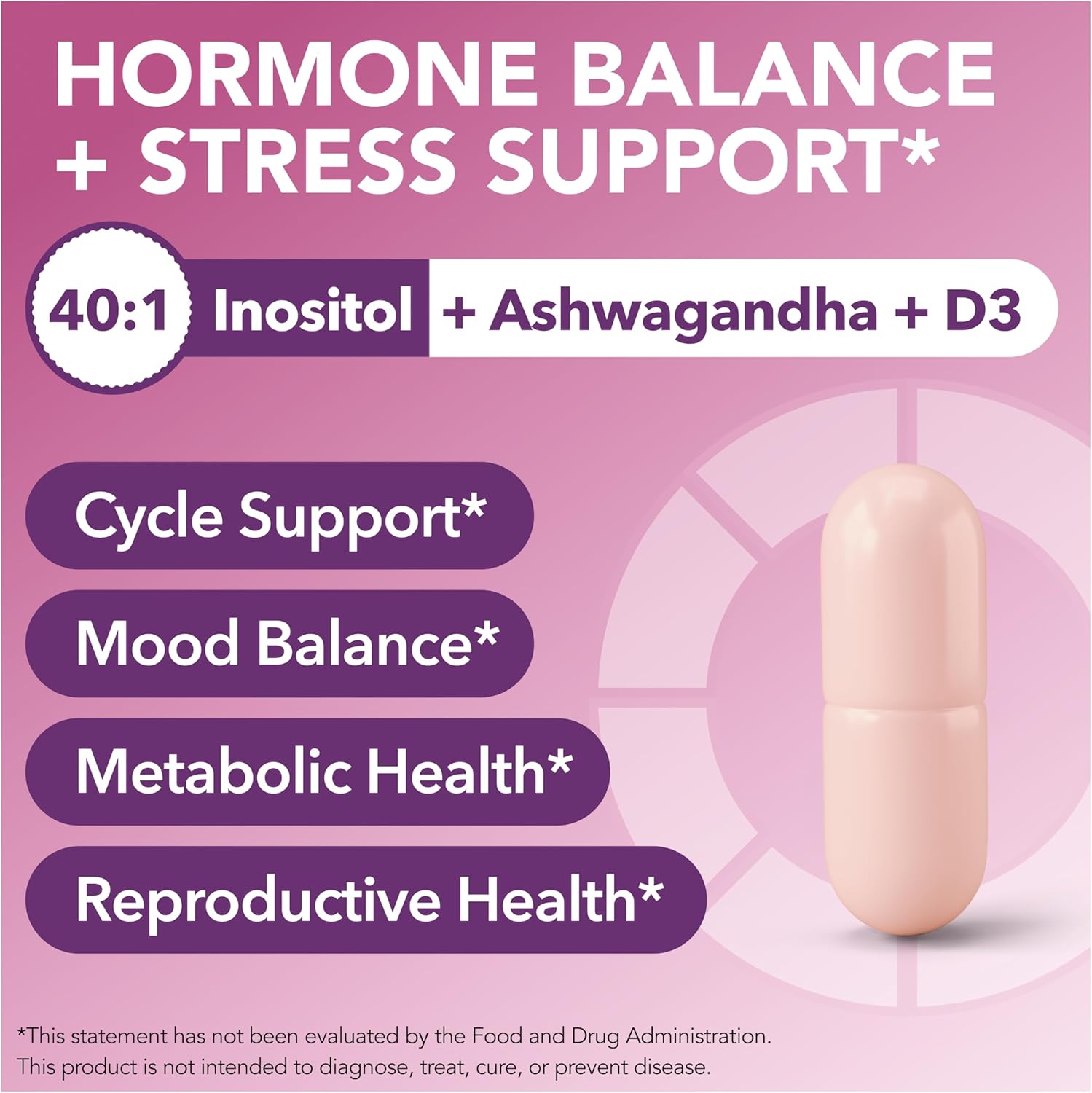 Intimate Rose Myo-Inositol & D-Chiro Inositol Supplement for Women - Hormone Balance & Ovarian Support for Women - Ideal 40:1 Ratio, Vitamin D3 + Ashwagandha - Image 2