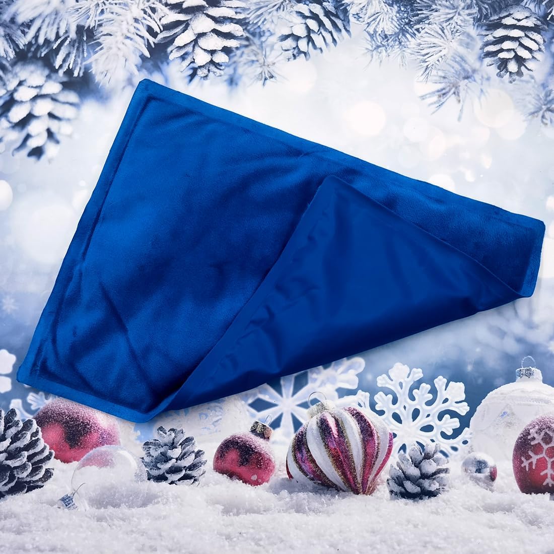 Reusable Gel Ice Pack for Sleeping, Injuries, Chill Pillow Cooling Pad, Relieve Headaches, Migraines, Fevers, Hot Flashes, Night Sweats, Perfect for Children, Adult, Pets, 15.5 * 11.8in (Blue) - Image 6