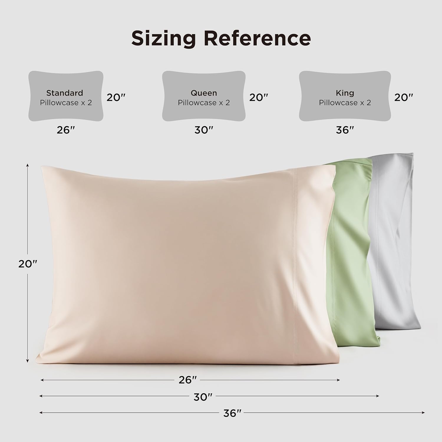 Bedsure Cooling Pillow Cases Queen – Bamboo-Derived Rayon Pillowcase Set (2 Pack, 20×30"), Soft Breathable Pillow Covers with Envelope Closure - Image 7