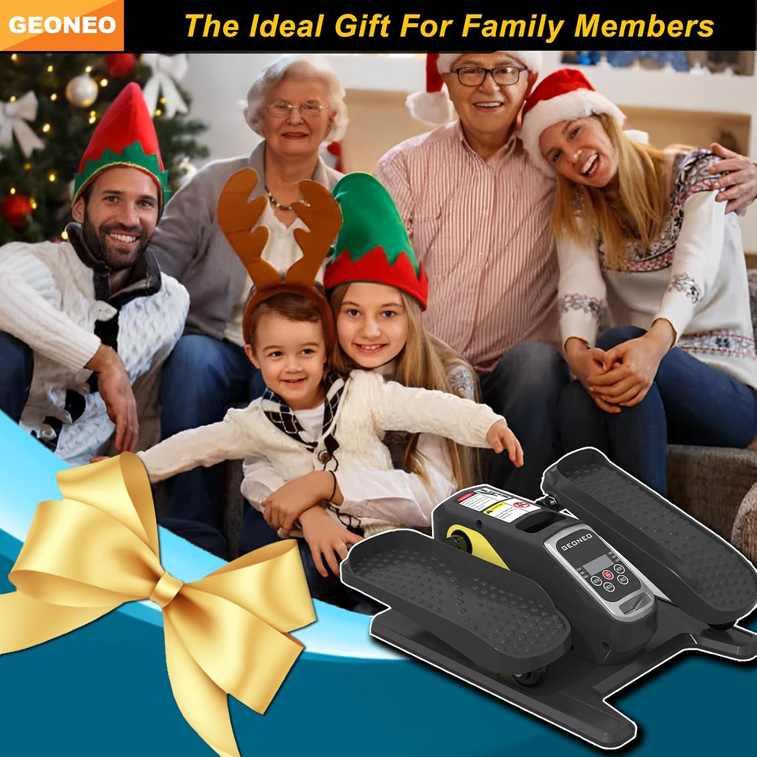 Under Desk Elliptical Machine, Electric Elliptical Exerciser for Senior, Quiet & Small Electric Seated Pedal Exerciser for Home with Display Monitor, Remote Control & 12 Adjustable Speeds - Image 8
