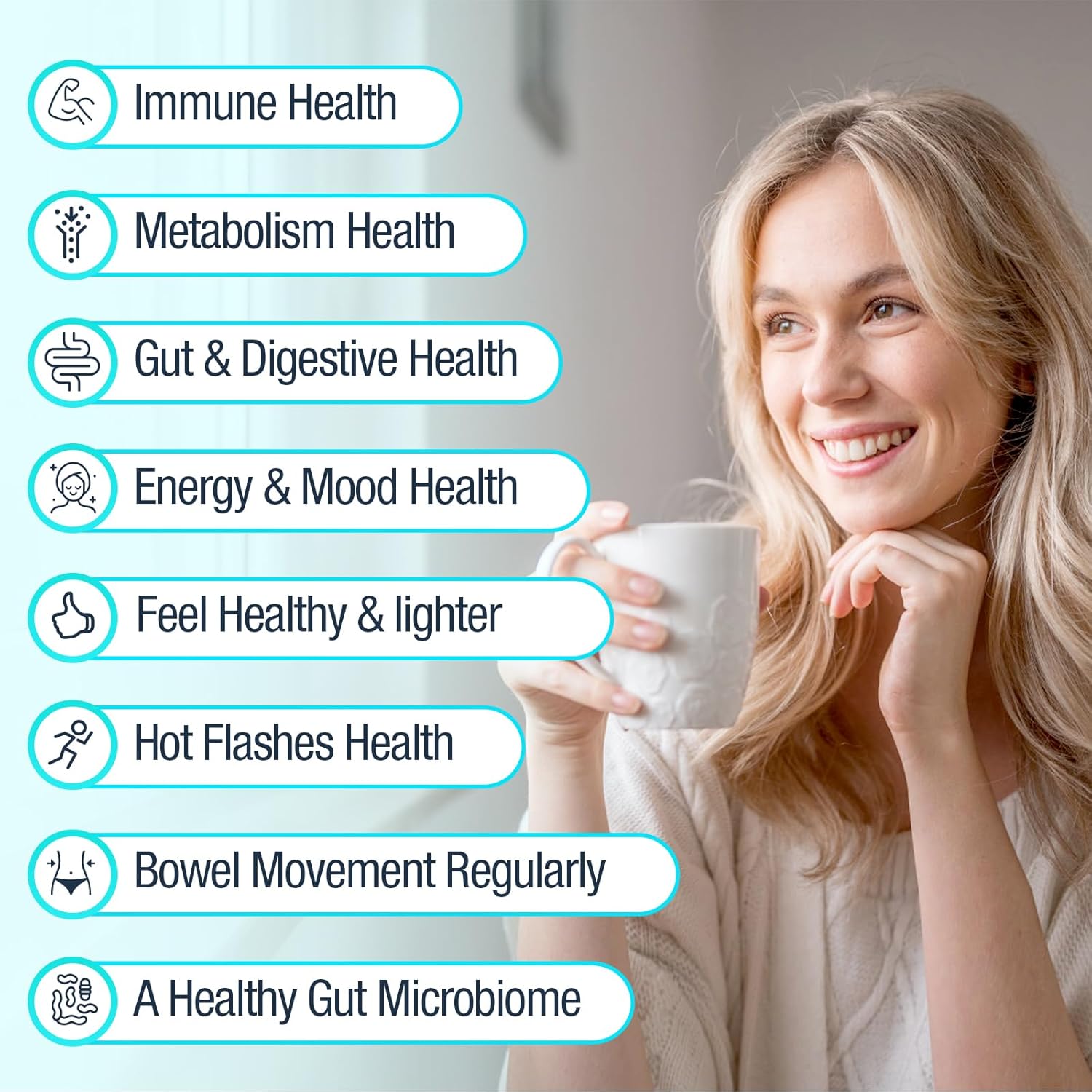 120 Billion CFU Probiotic - Menopause Support Probiotics for Women, Natural Menopause Probiotic Supplement for Hot Flashes Night Sweats Mood Swings Hormone Balance Gut & Immune Health- 120 Caps - Image 5