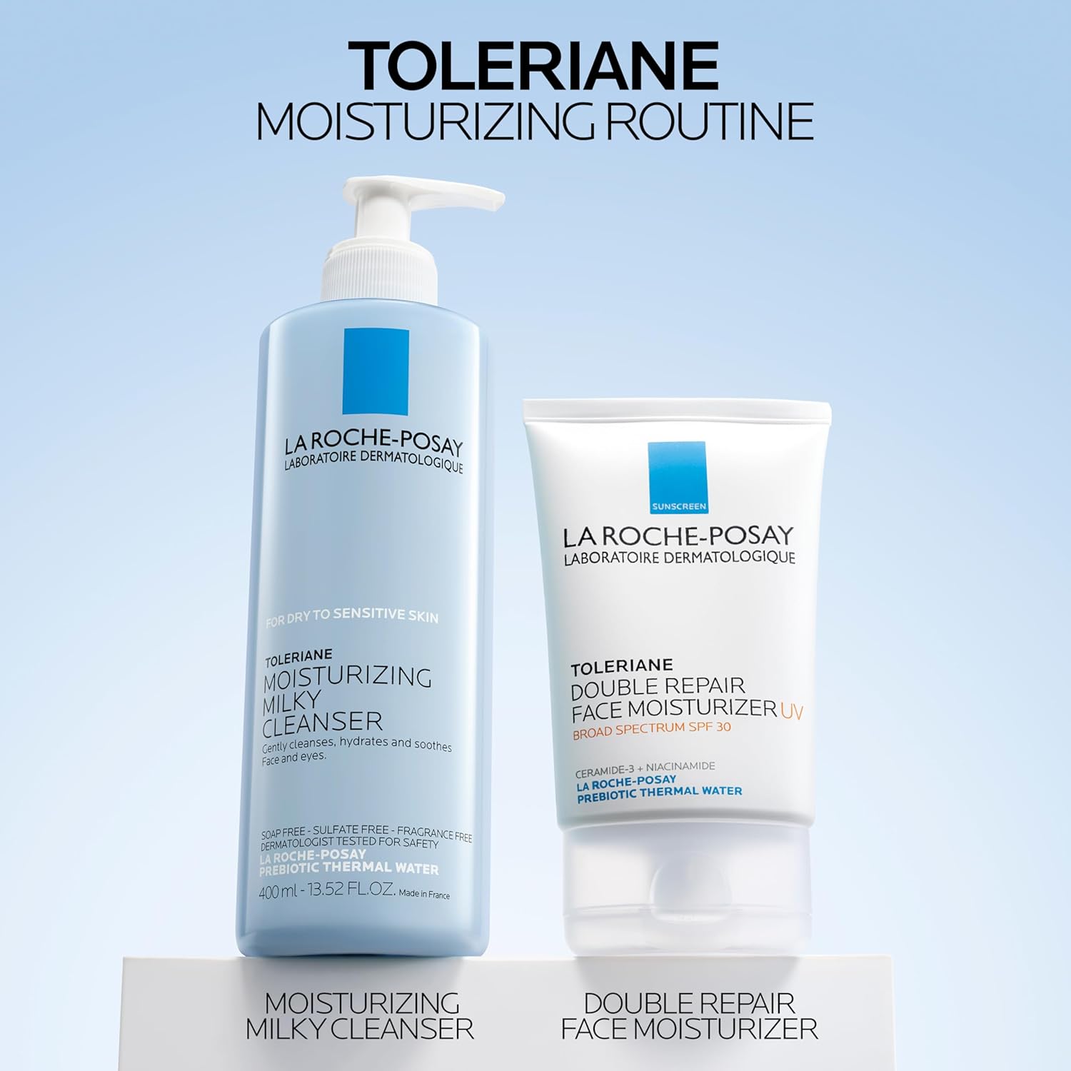 La Roche-Posay Toleriane Moisturizing Milky Cleanser, Gentle Face Cleanser with Glycerin for Dry, Sensitive & Allergy-Prone Skin, Face Wash for Hydration, Makeup Remover Cleanser, 13.5fl oz - Image 7