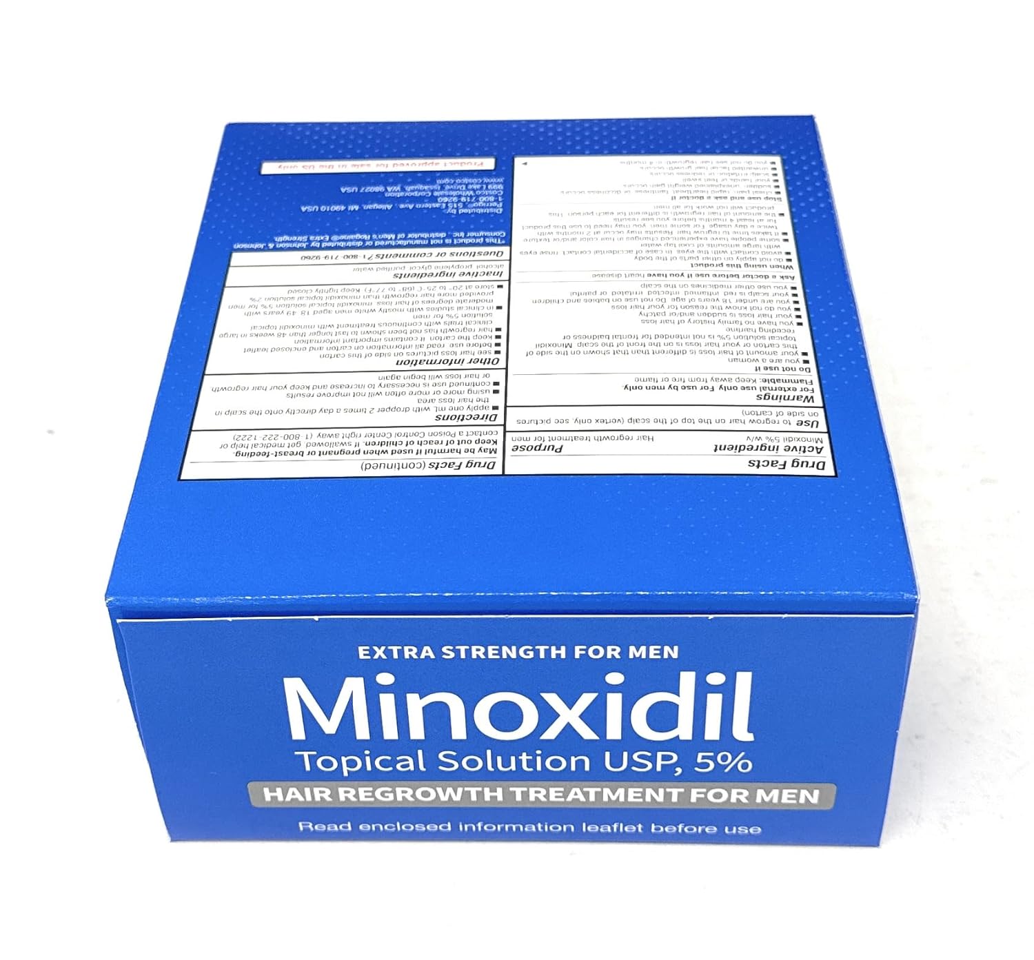 Kirkland Signature Minoxidil Topical Solution USP 5%, Extra Strength Hair Regrowth Treatment for Men, 6 Months Supply - Image 7