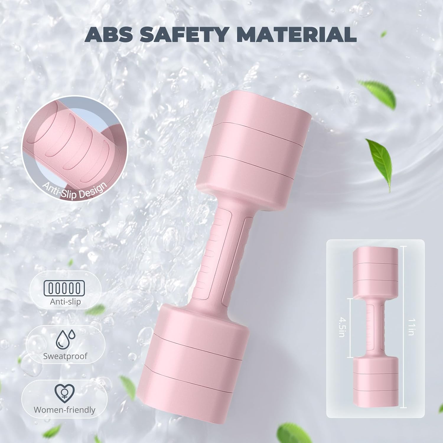 Ragebby Adjustable Dumbbell Set of 2, 10LBS/20LBS/30LBS Adjustable Weight Set, Anti-slip Handle, 3 in 1 Free Weights Dumbbells Set for women at home, 2.2lb, 3.6lb, 5lb, for Home, Office, Gym Exercise Training - Image 4