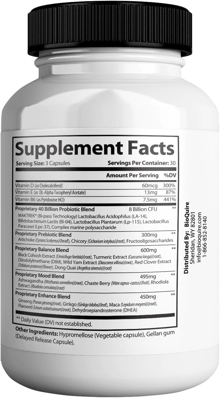Night Sweats Gone - Menopause Relief for Women | 40 Billion Probiotic Blend | Hot Flash, Mood & Sleep Support | Energy & Vitality Boost | 90 Capsules (1) - Image 2
