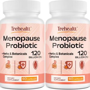 Menopause supplements for women, 120 Billion CFU Probiotic, 13-in-1 Herbs & Botanicals Complex, for Hormone Menopause, Hot Flashes, Night Sweats, Mood Swings, Sleep Disturbances, Vegan, 120 Caps