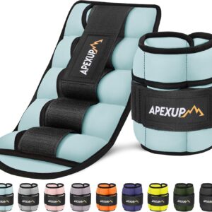 APEXUP Adjustable Ankle Weights for Women and Men, Modularized Leg Weight Straps for Yoga, Walking, Running, Aerobics, Gym, Physical Therapy