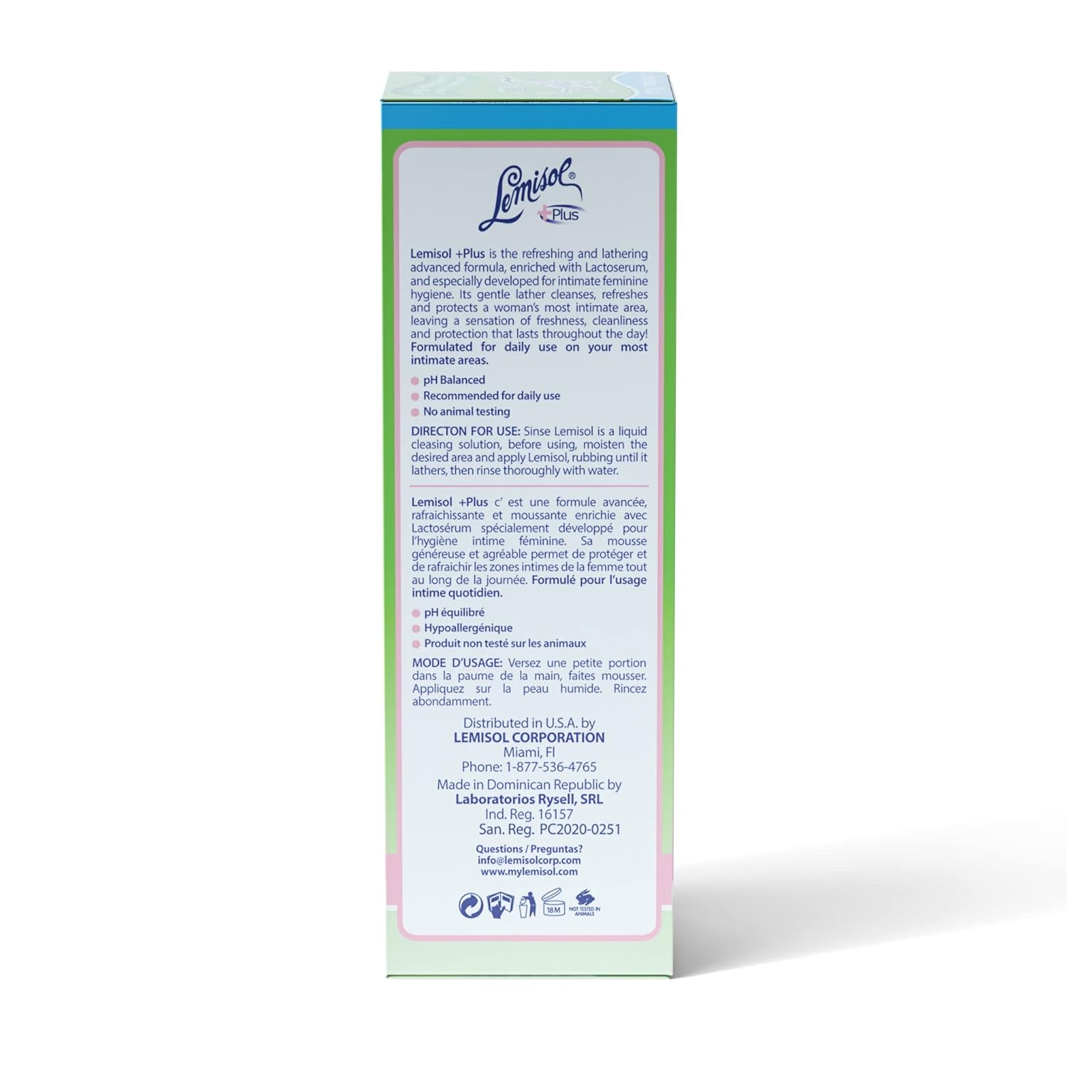 Lemisol Plus Gentle Daily Cleanser, Original Refreshing Formula, 16 Fl Oz - Image 2