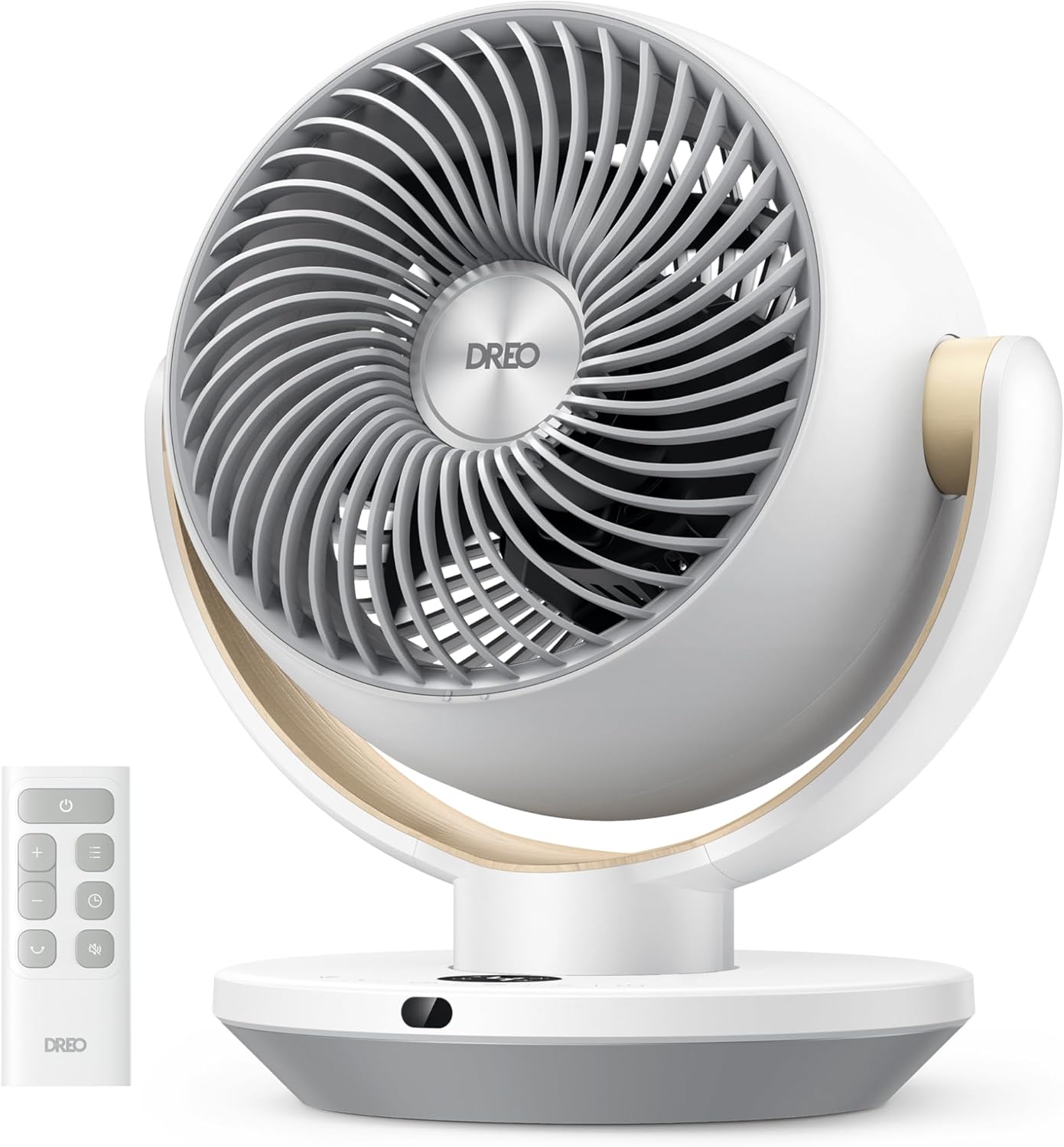 DREO Fan for Bedroom, Desk Air Circulator Fans with Remote, 11 Inch Table Fan for Whole Room, 65ft Powerful Airflow, 120° Vertical Manual and 90° Oscillating, 4 Speeds, 8H Timer, 25dB Quiet, Home