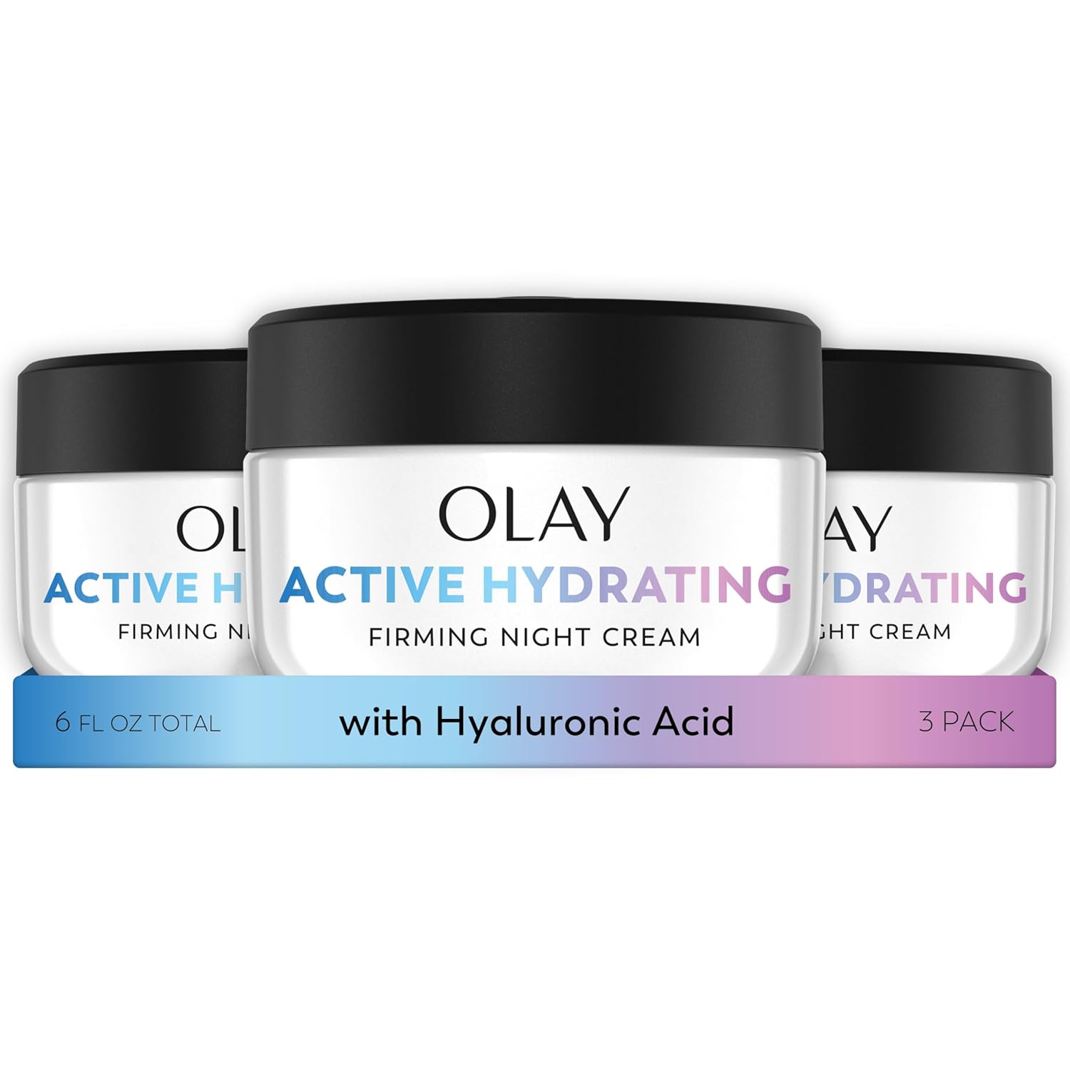 Olay Firming Night Cream (Pack of 3) – Hydrating Anti-Aging Moisturizer for Smoother, Firmer Skin (1.9 oz)