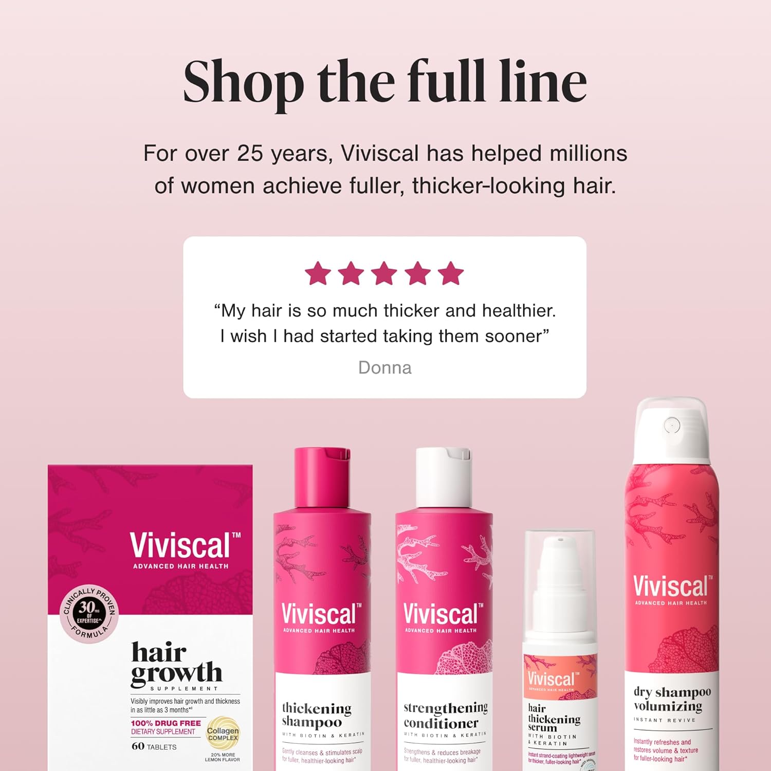 Viviscal Hair Growth Supplements for Women, Thicker Fuller Hair Support for Thinning Hair and Hair Loss, with Biotin and Marine Collagen, Drug-Free, 180 Tablets, 90-Day Supply - Image 11