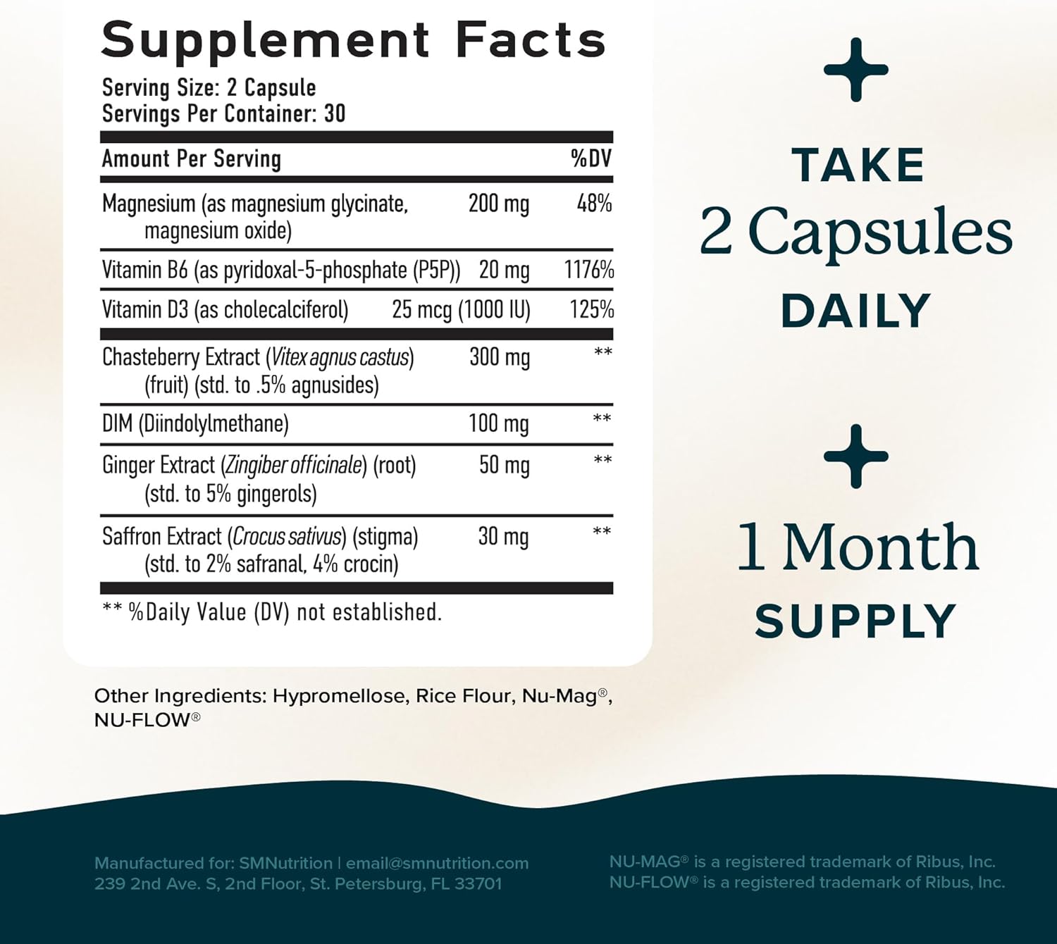 Luteal Phase Support Supplement | Bloating, Mood, Hormone Balance, Menstrual Regularity & PMS Support | With Chasteberry, DIM & More | Hormone Harmony for Women | Gluten-Free & Non-GMO | 60 Ct - Image 5