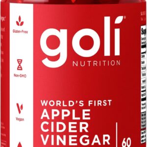 Goli Apple Cider Vinegar Gummies – ACV Gummies with Vitamin B12 for Digestion, Energy & Wellness (Vegan, Non-GMO)