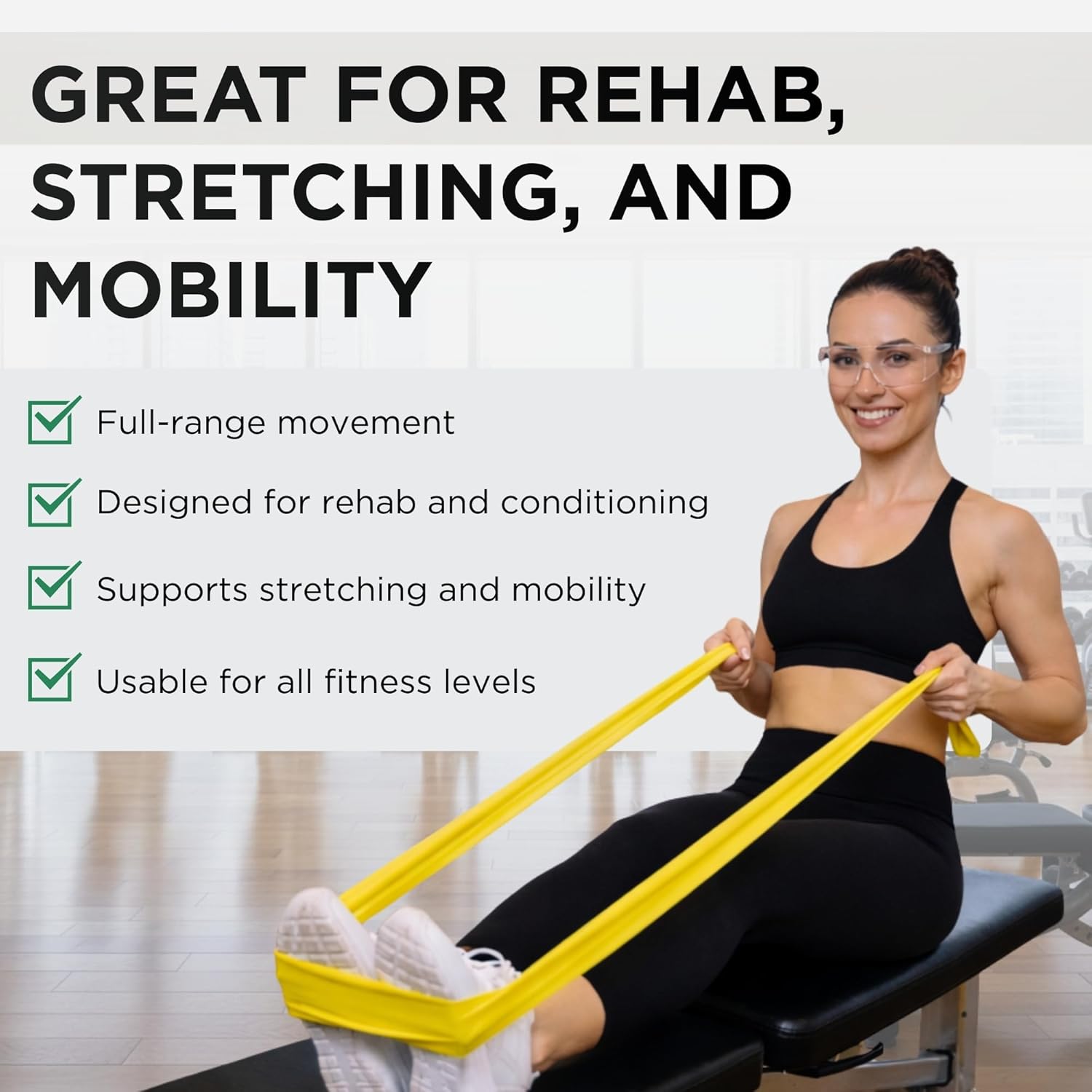 THERABAND Resistance Bands Set, Elastic Bands for Exercise & Physical Therapy, Strength Training for Upper & Lower Body Fitness - Image 5