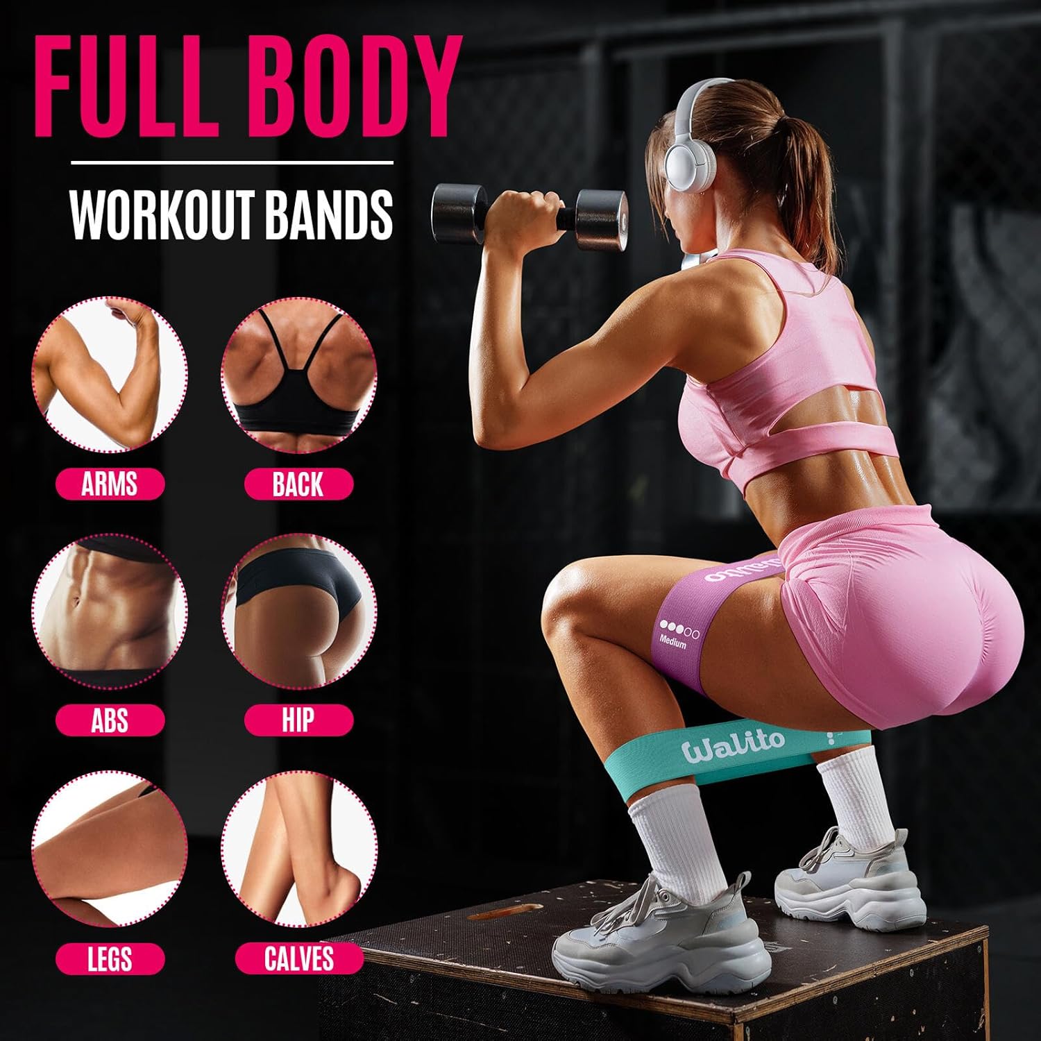 Fabric Resistance Bands for Working Out - Booty Bands for Legs -Glutes Training for Women and Men - Exercise Bands for Squats, Yoga, Physical Therapy -Home Gym Fitness - Image 7