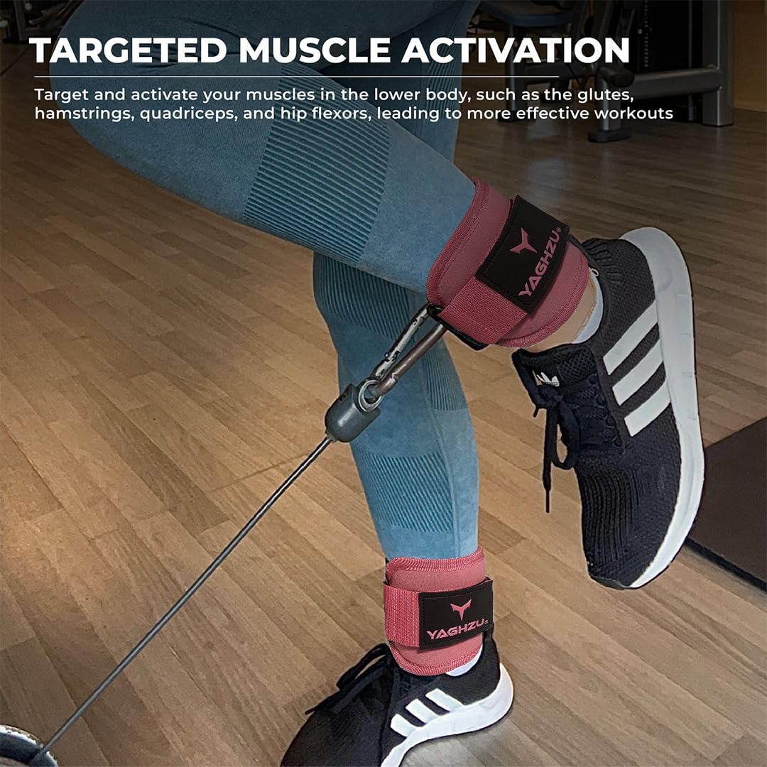 Ankle Straps for Cable Machines Women, Glute Kickback Cable Machine Attachments, Gym Ankle Cuffs, Wrist Cuffs for Workout, Leg Training Accessory, Fitness Gear for Home or Gym - Image 5