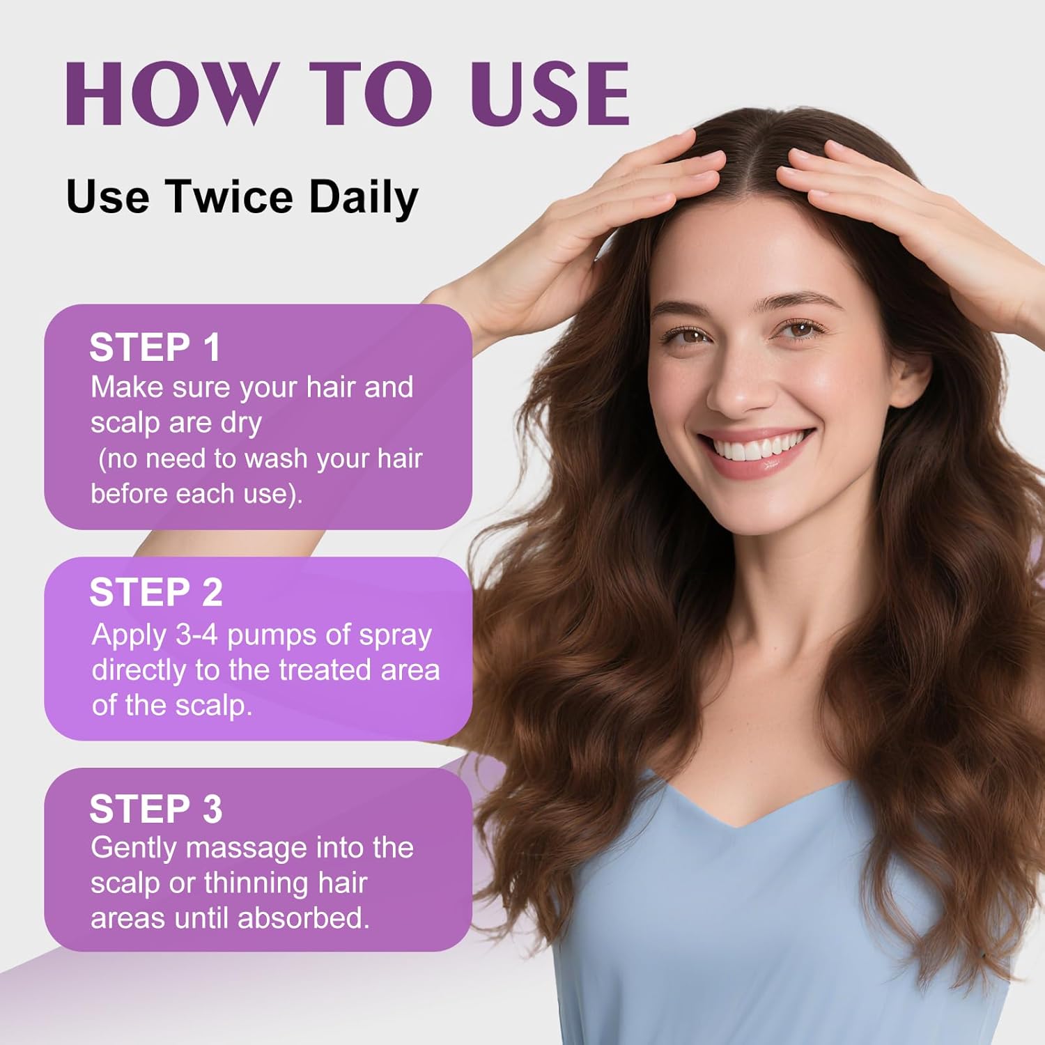 5% Minoxidil Spray for Women-Free minoxidil applicator included,monoxide for men hair Infused with Biotin, hers hair regrowth treatment, Supports Thicker and Fuller Hair & Beard (13oz, 7 Month Supply) - Image 5