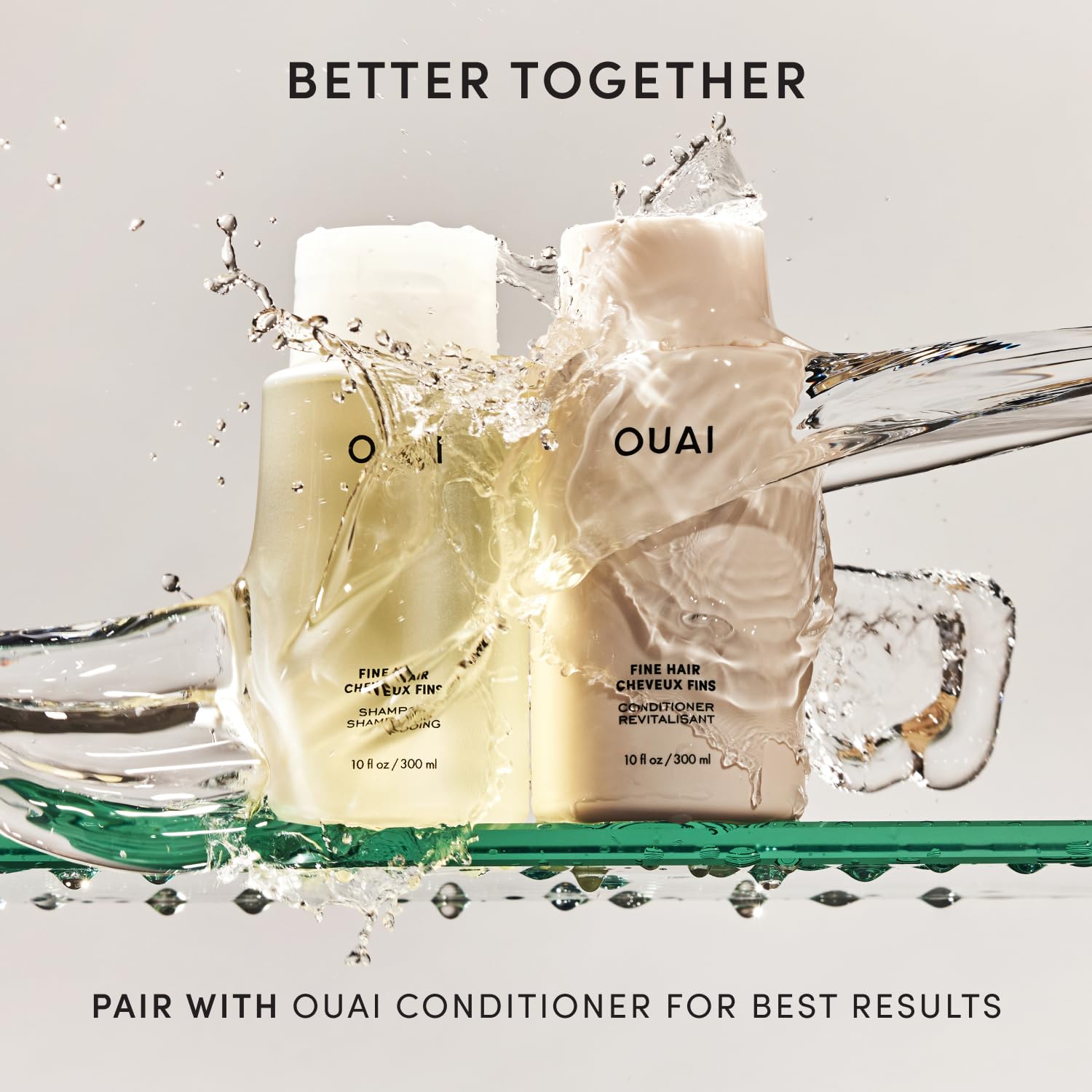 OUAI Fine Hair Shampoo - Biotin Thickening Shampoo for Flat, Thin Hair - Volumizing & Strengthening Keratin & Chia Seed Oil for Women & Men - Lightweight, Color-Safe, Sulfate Free, 10 Oz - Image 4
