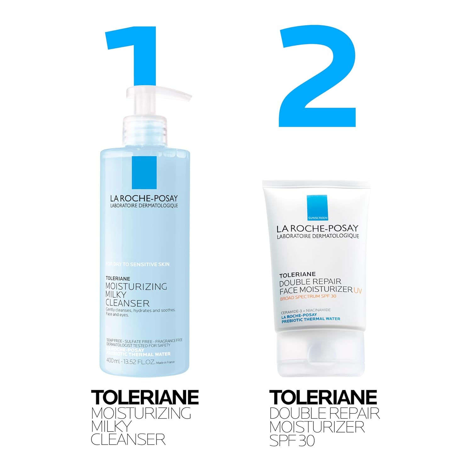 La Roche-Posay Toleriane Moisturizing Milky Cleanser, Gentle Face Cleanser with Glycerin for Dry, Sensitive & Allergy-Prone Skin, Face Wash for Hydration, Makeup Remover Cleanser, 13.5fl oz - Image 8