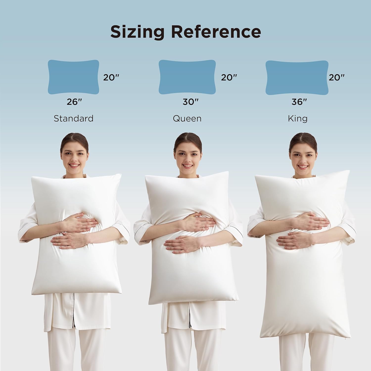 Bedsure Cooling Pillowcase for Hot Sleepers, Silk Like Pillow Case Queen Size Set of 2, Reduce Wrinkles & Frizz-Free Hair, Infused with HA & Ceramides for Skin, Hidden Zipper, Queen, White - Image 7