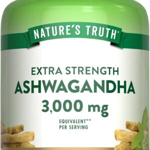 Nature's Truth Ashwagandha Capsules | 90 Count | Extra Strength | with Black Pepper | Non-GMO & Gluten Free Supplement