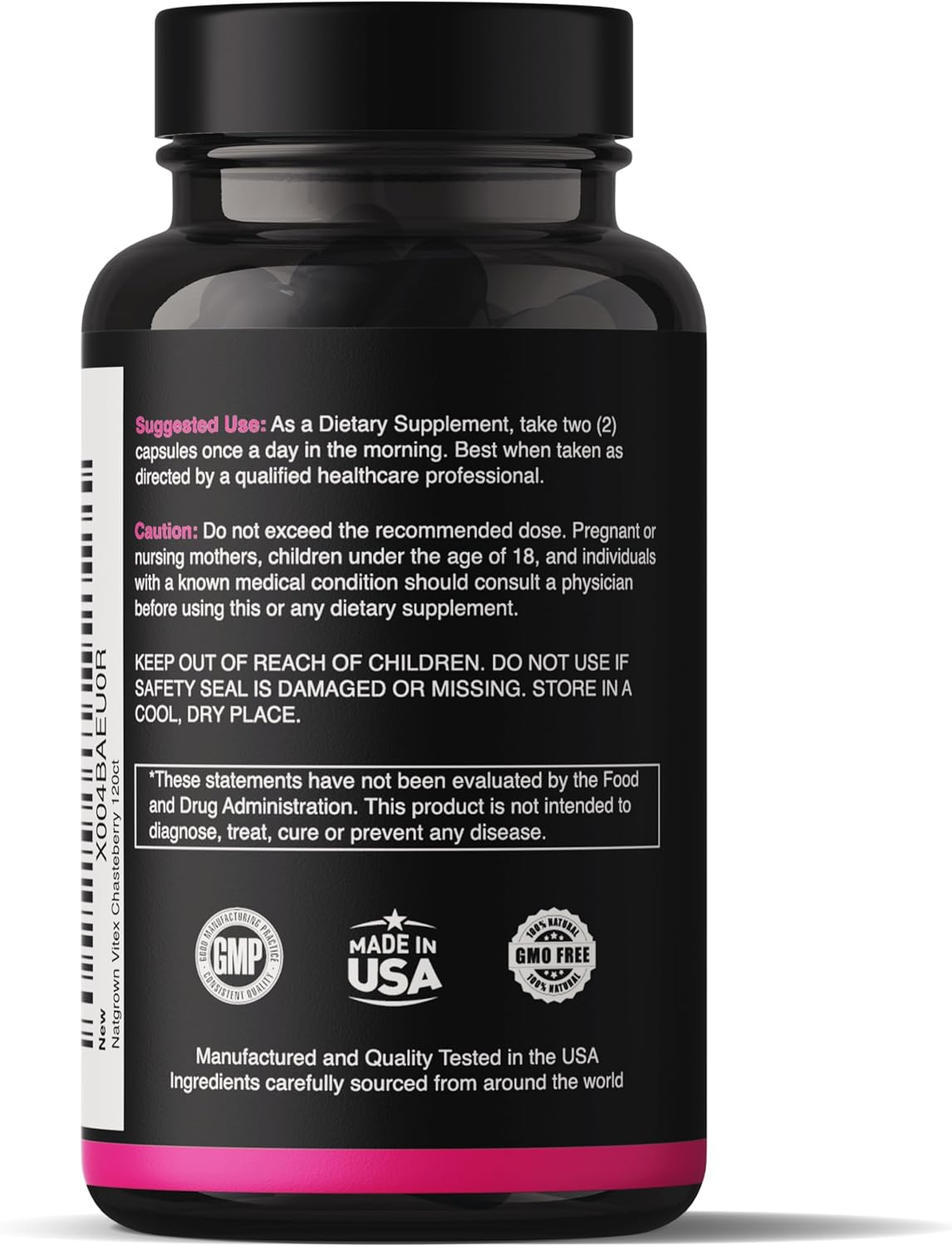 Natgrown Vitex Chasteberry Supplement for Women 1,000 mg - Supports Hormone Balance & Fertility - Agnus Castus Chaste Tree Vitex Berry Fruit Extract Capsules - 120 Ct - Image 3