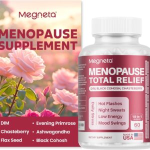 Menopause Supplements for Women- Black Cohosh for Menopause Hot Flashes, Female Hormone Balance, Night Sweats， Mood Swings & Sleep Support with DIM & Chasteberry Potent Extract, 60 Capsules