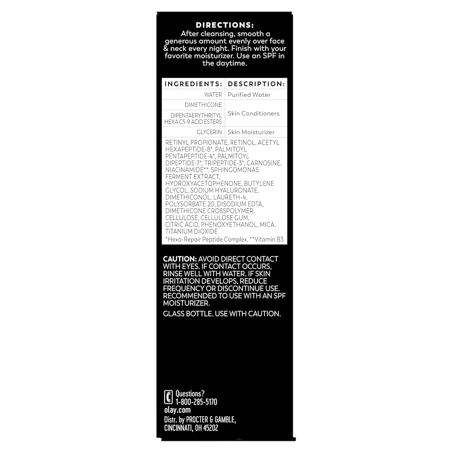 Olay Regenerist Resurfacing Retinol Serum, Renew, Anti-Wrinkle Serum for Women, Anti-Aging Skin Care, Advanced Night Repair, Fragrance-Free, Hexa-Repair Peptide & Pro-Retinol, 1.0oz - Image 11