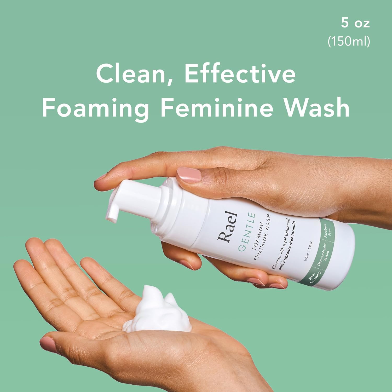 Rael Feminine Wash, Foaming Cleansing Wash - pH Balance Intimate Wash Women (5oz, 2 Pack) - Image 2