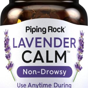 Piping Rock Lavender Calm Pills | 90 Softgels | Non-Drowsy Supplement | Non GMO, Gluten Free