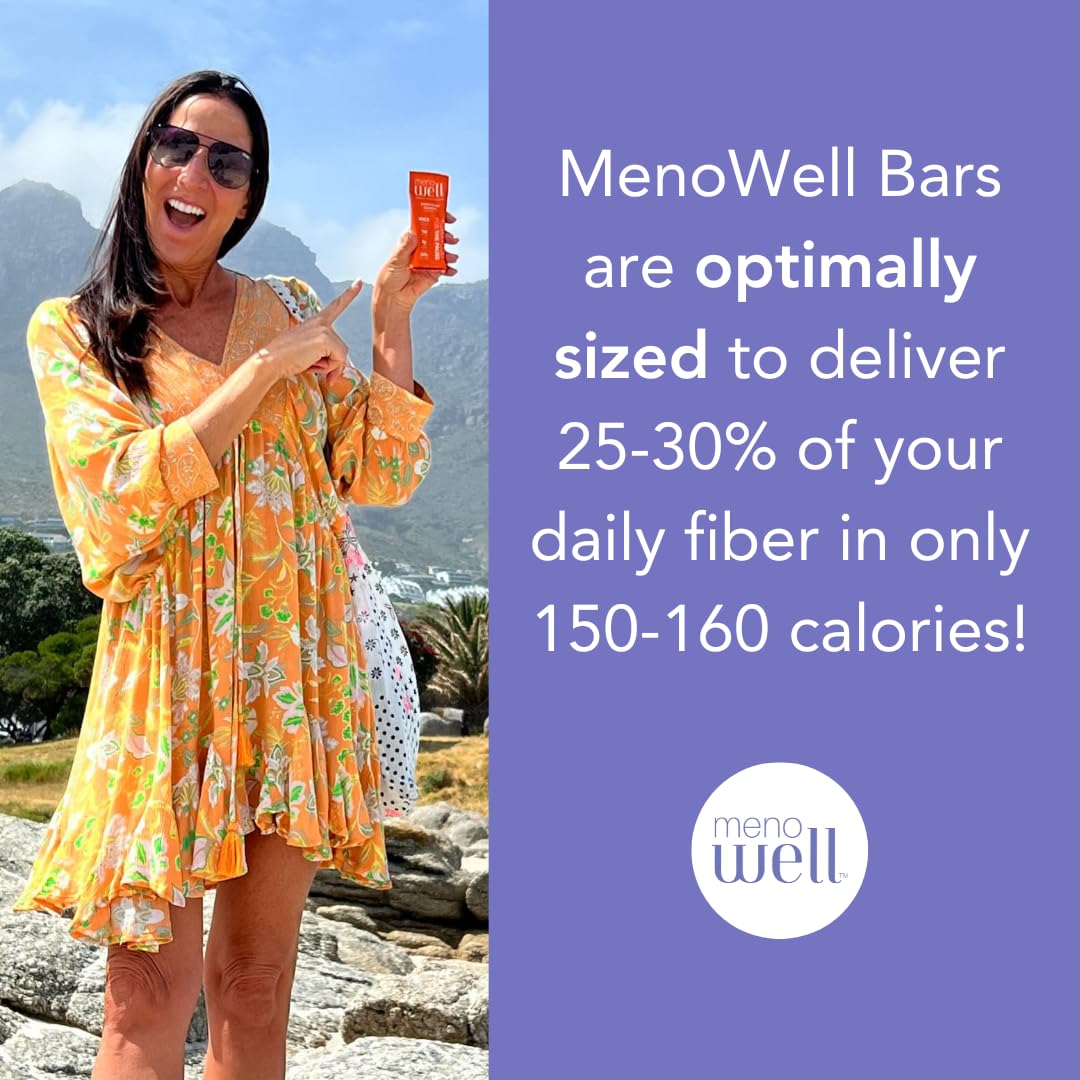 MenoWell Menopause and Perimenopause Protein Bars for Women, Weight Management Support, Peanut Butter Chocolate, 25% Daily Fiber, Prebiotic, Plant-Based, 7g of Protein, 3g Added Sugar, 10 Count (Pack of 1) - Image 4