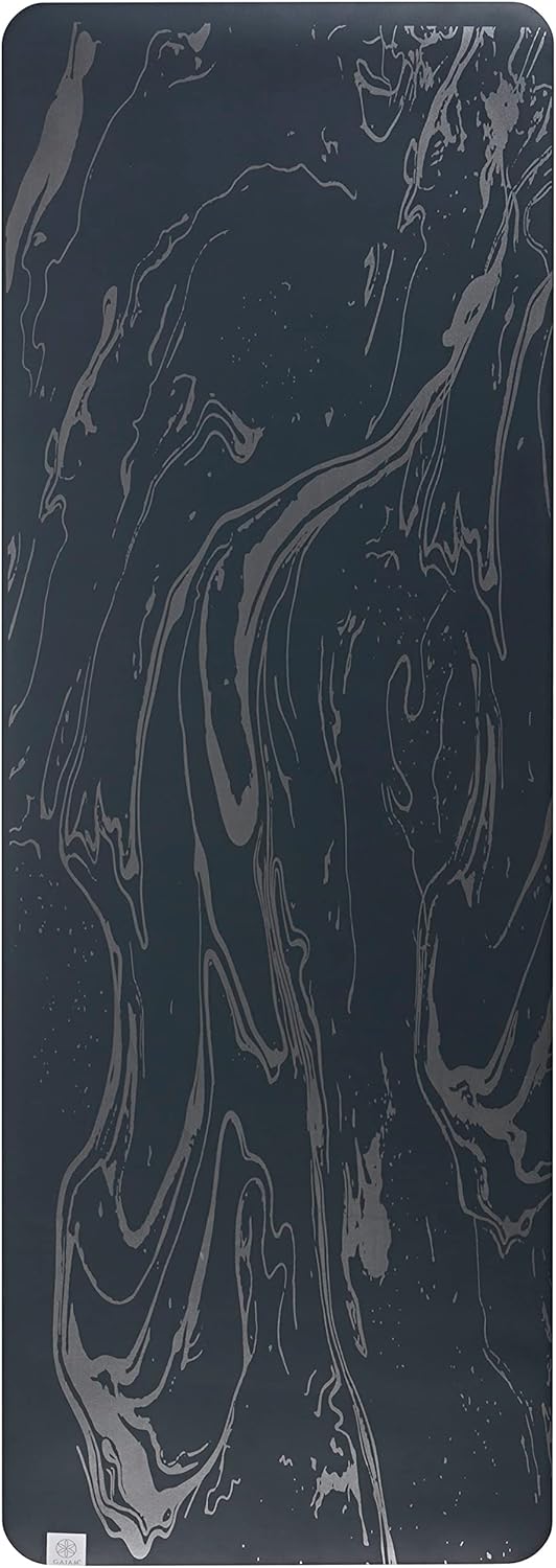 Gaiam Dry-Grip Yoga Mat - 5mm Thick Non-Slip Exercise & Fitness Mat for Standard or Hot Yoga, Pilates and Floor Workouts - Cushioned Support, Non-Slip Coat - 68 x 24 Inches - Image 8