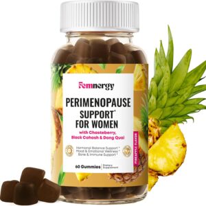 Perimenopause Support Gummies for Women - Menopause Relief Estrogen & Hormone Balance Supplement with Black Cohosh Chasteberry Vitamins D3 B6 for Hot Flashes Night Sweats & Mood Swings