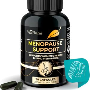Menopause Supplements for Women – Non-Hormonal Hot Flash & Night Sweat Support | Mood Swings, Irritability, Healthy Weight & Fatigue – Beta-Alanine Formula – 30 Capsules