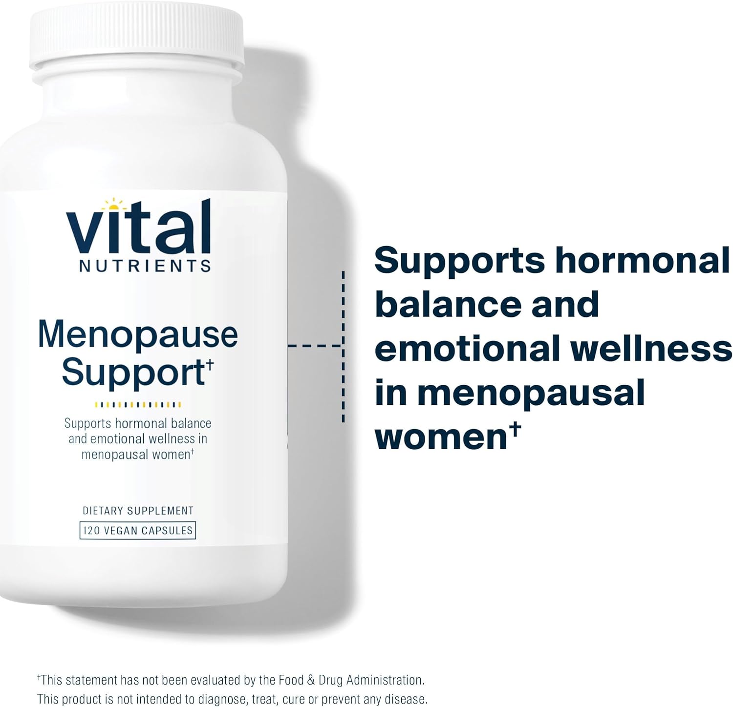 Vital Nutrients Menopause Support - Vegan Supplement for Women - Herbal Complex with Black Cohosh and Vitex Tree Berry for Hormone Balance Support* - Gluten, Dairy, Soy Free - 120 Capsules - Image 3