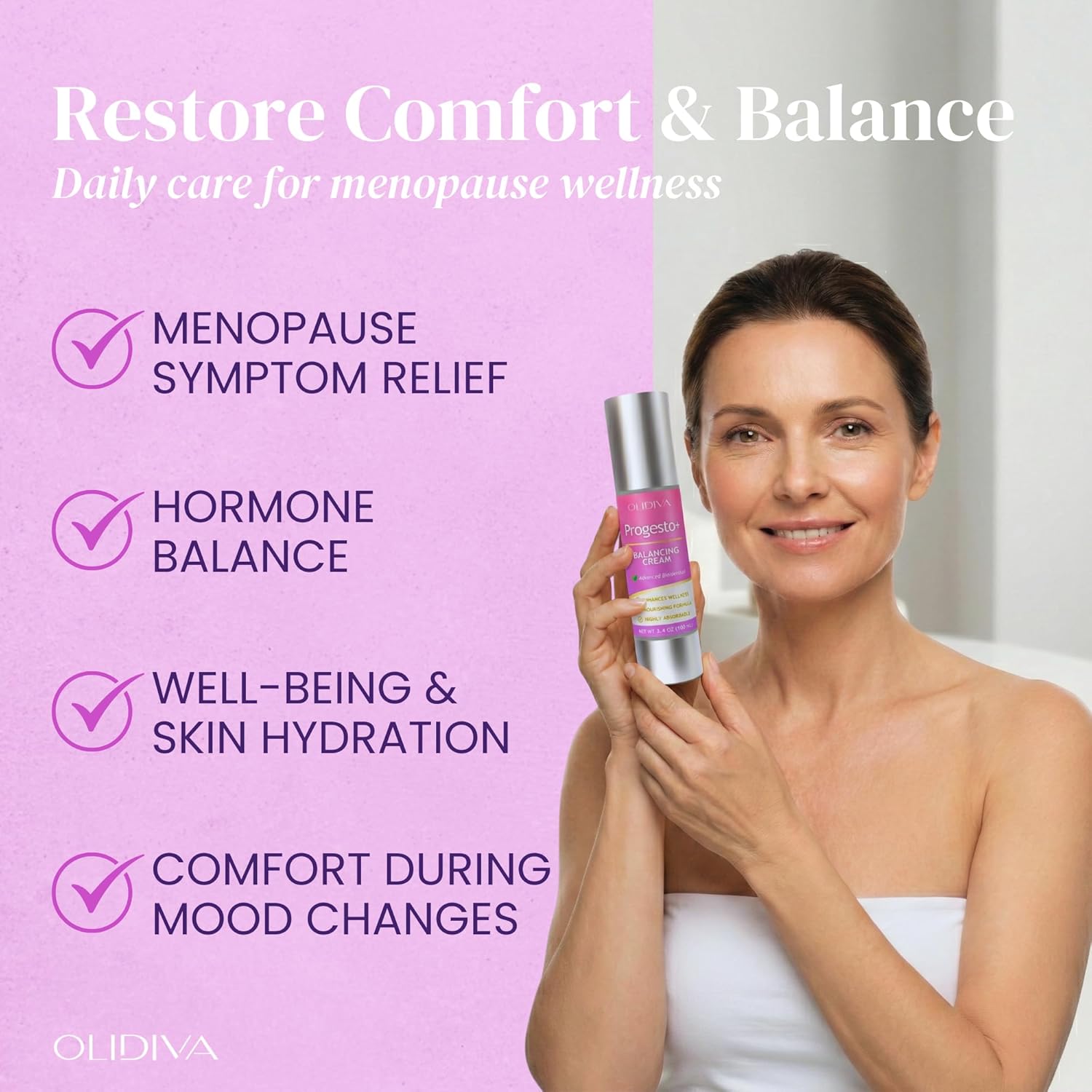 Progesto+ Cream | Bioidentical Hormone Support & Synthetic Progesterone Free | For PMS & Menopausal Comfort 100g / 3.4 oz (3 Month Supply) - Image 2