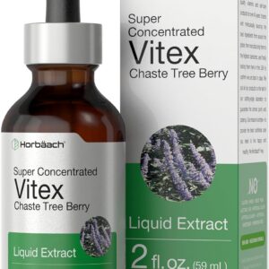 Horbäach Vitex Berry Chasteberry Extract Tincture | 2 fl oz | Super Concentrated Liquid | Alcohol Free Chaste Tree Berry Supplement | Vegetarian, Non-GMO, Gluten Free