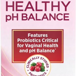 Nature's Bounty Probiotics for Women, Vaginal Probiotics for Healthy pH Balance, 2 Billion CFU, Clinically Studied Strains, Optimal Solutions pH Balance Pills, 30 Vegetarian Capsules