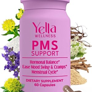 Hormone Balance for Women - PMS Support Supplement for Women w/Chaste Tree, Dong Quai and Ashwagandha- PMS and Menopause Relief for Bloating, Cramps and Mood Swings- (60ct)