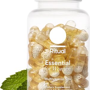 Ritual Women’s 50+ Daily Multivitamin - Key Essential Vitamins and Minerals to Support Menopause, Energy, Heart, Bone, Brain Health* - Including Folate, DHA - Vegan - Mint - 60 Capsules - 30 Servings
