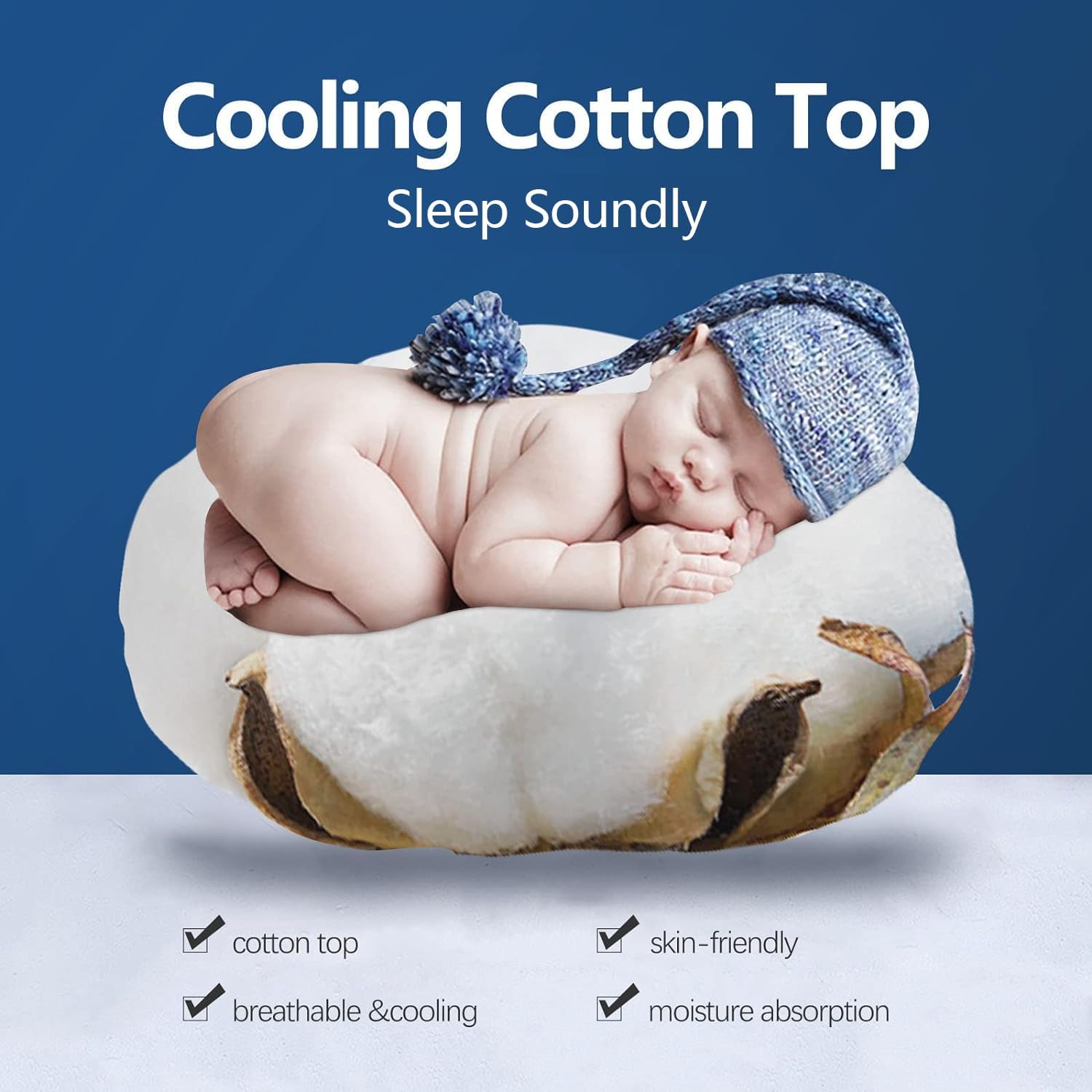 COONP King Mattress Topper – Extra Thick Pillow Top Cooling Mattress Pad with Deep Pocket (8–21”) Soft Cotton Cover - Image 3
