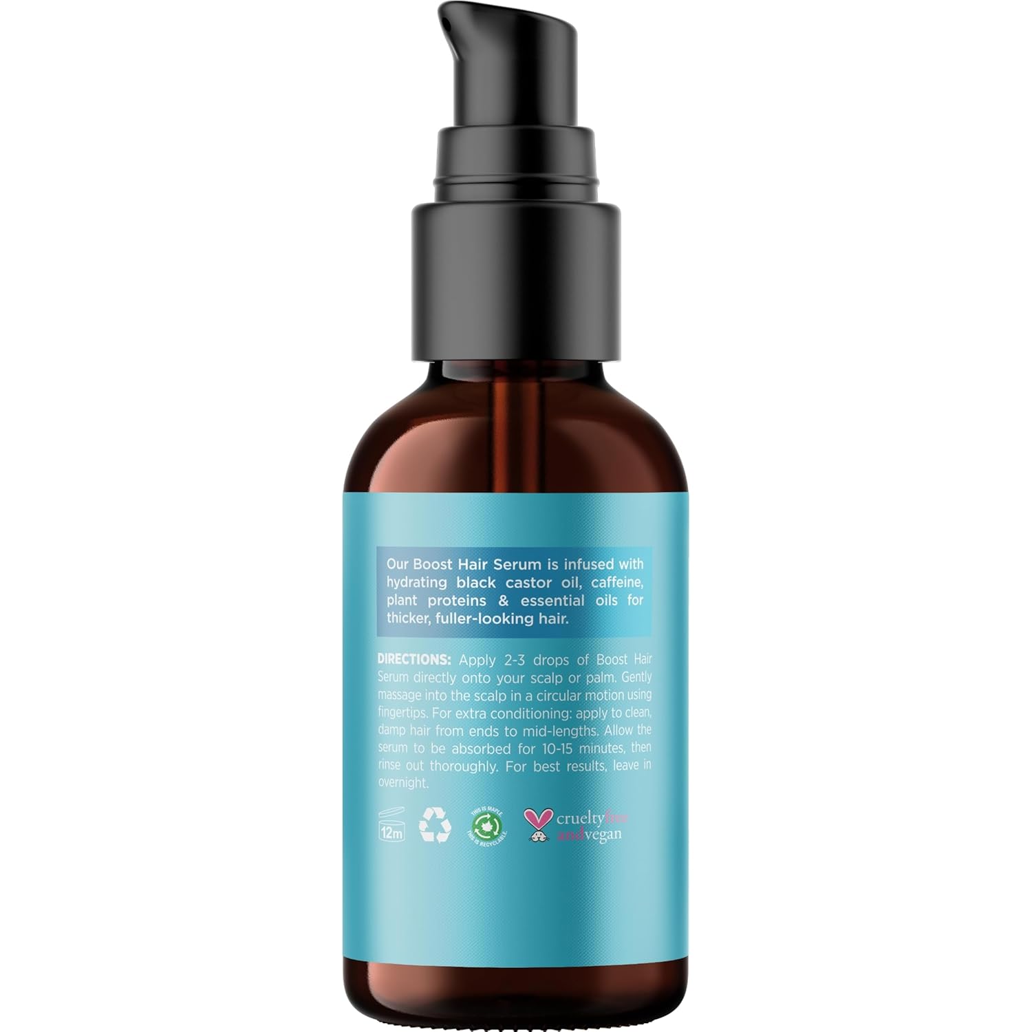 Volumizing Biotin Hair Serum for Men & Women - Caffeine Serum for Hair and Scalp Care with Peppermint Black Castor & Rosemary Oil for Enhanced Volume Shine & Hydration - Vegan & Cruelty Free (2 Fl Oz) - Image 5
