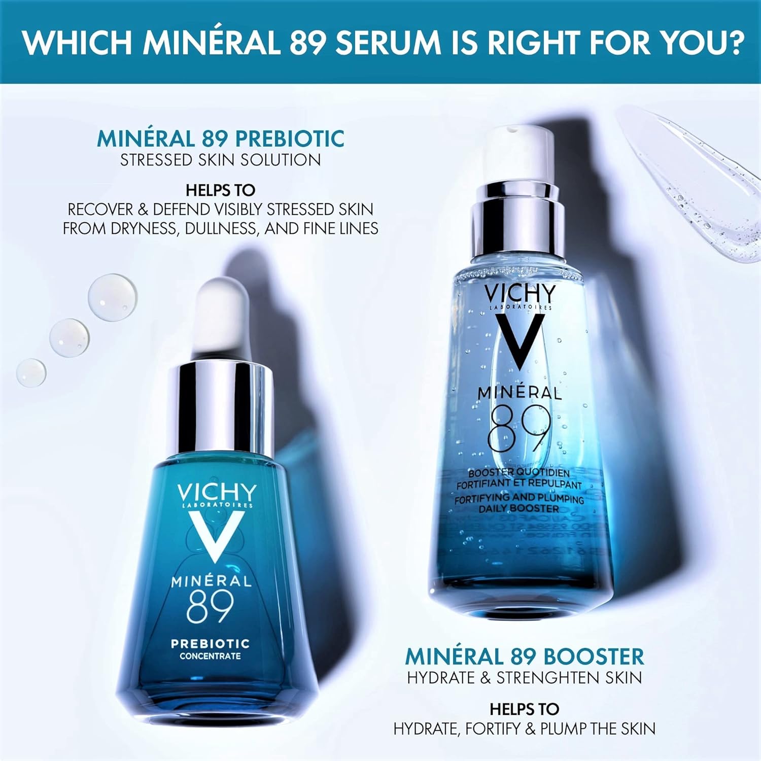 Vichy Mineral 89 Prebiotic Defense & Recovery Concentrate, Niacinamide Serum For Face, Skin Barrier Repair Seum With Antioxidants, Pore Minimizer & Hydrating Serum For Dull, Dry Skin - Image 7