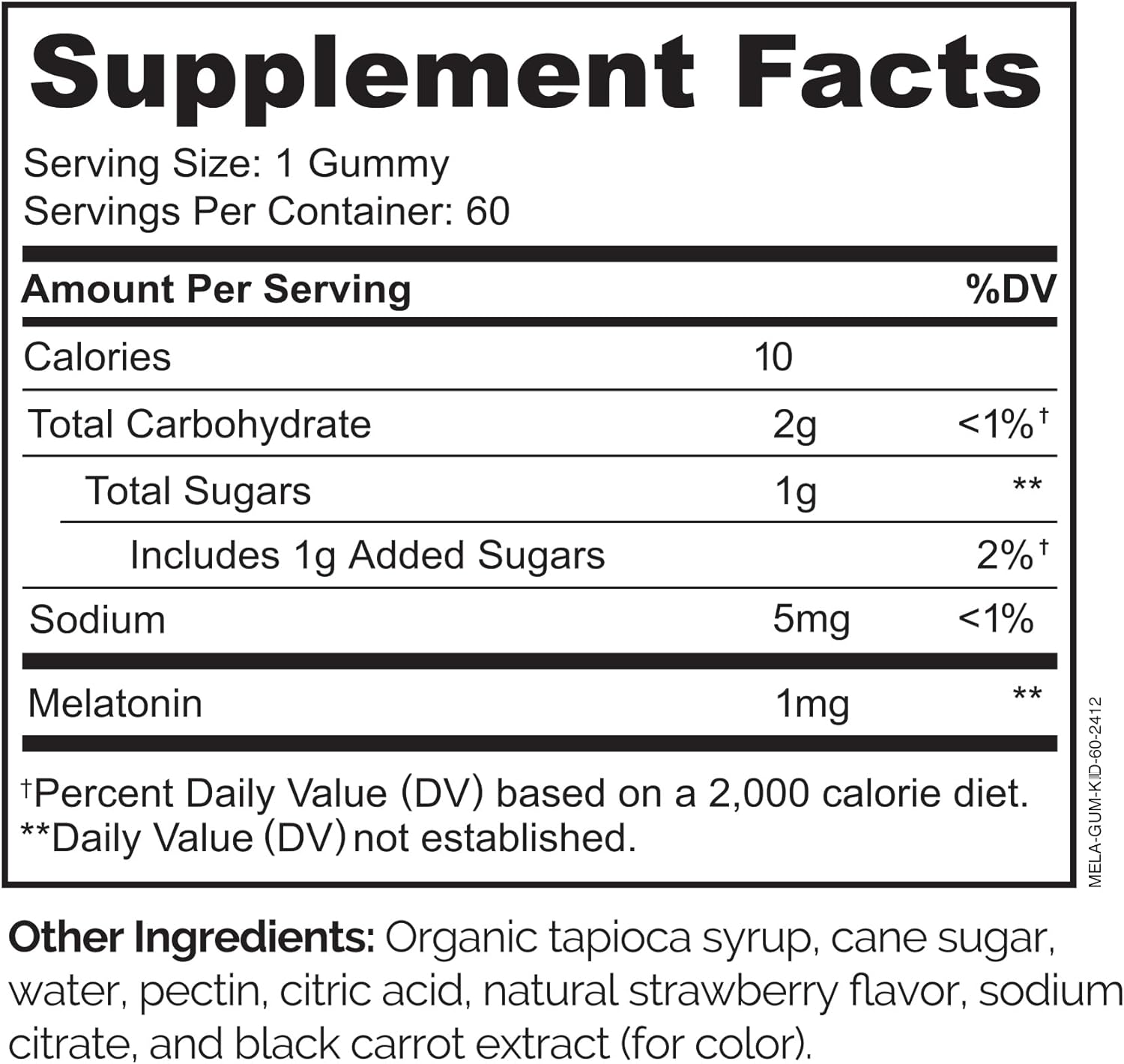 NATURELO Melatonin Gummies for Kids Non-GMO, Gluten-Free, Soy Free - Strawberry Flavor - Gentle Sleep Supplement - 60 Vegetarian Gummies - Image 3
