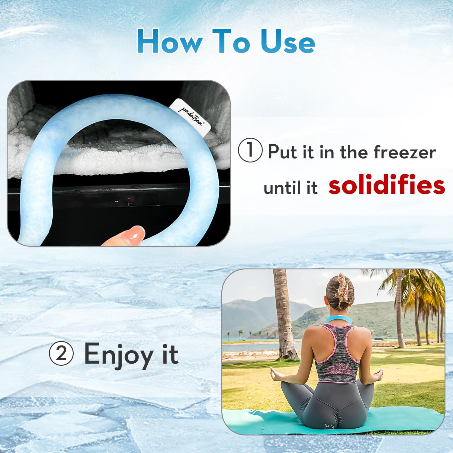 Neck CoolingTube, Reusable Ice Cooler Wearable Body CoolingProducts, Neck Coolers for Hot Weather - Image 4