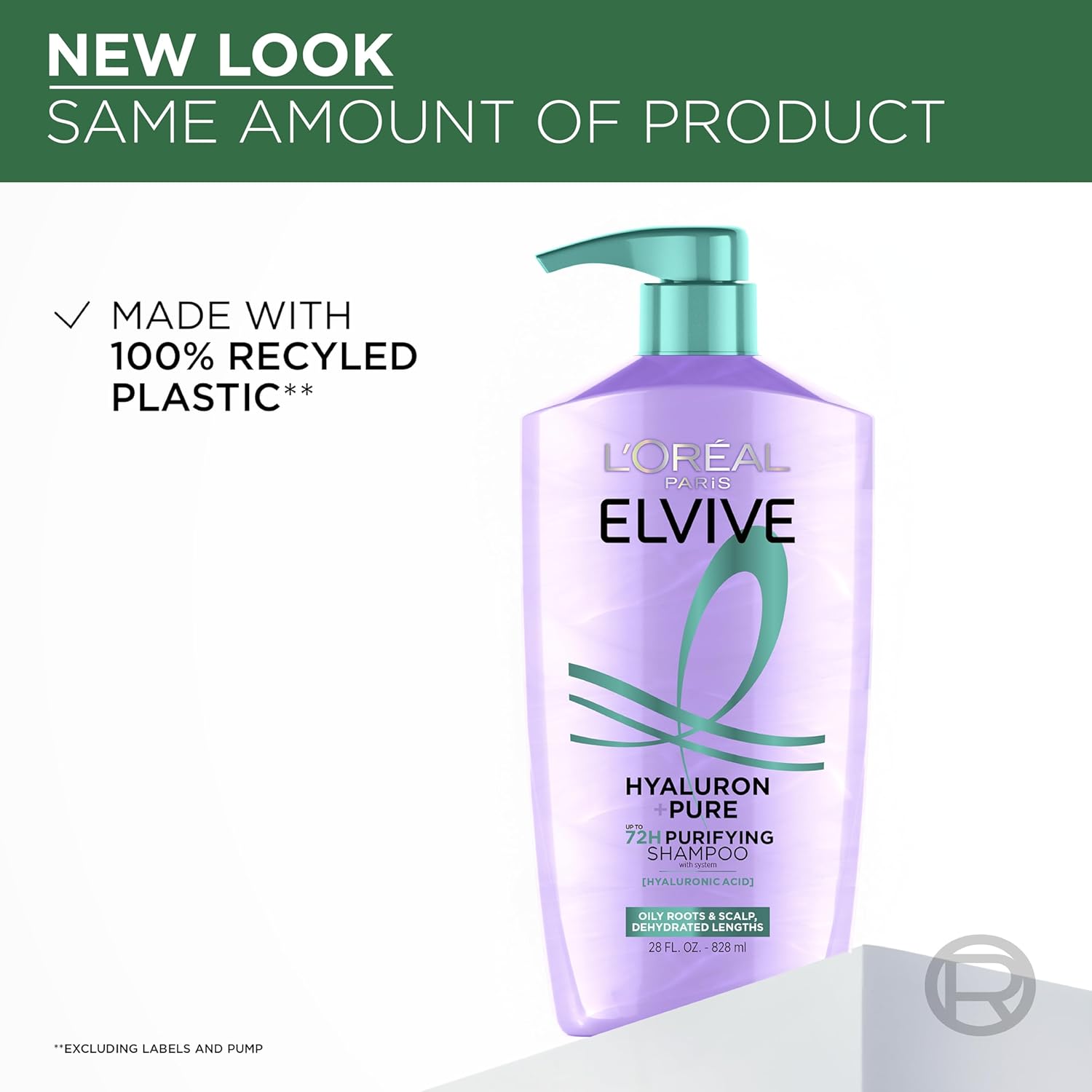 L'Oreal Paris Elvive Hyaluron + Pure 72H Purifying Shampoo for Oily Hair, Clarifying Shampoo with Salicylic Acid and Hyaluronic Acid, 28 Fl Oz - Image 8